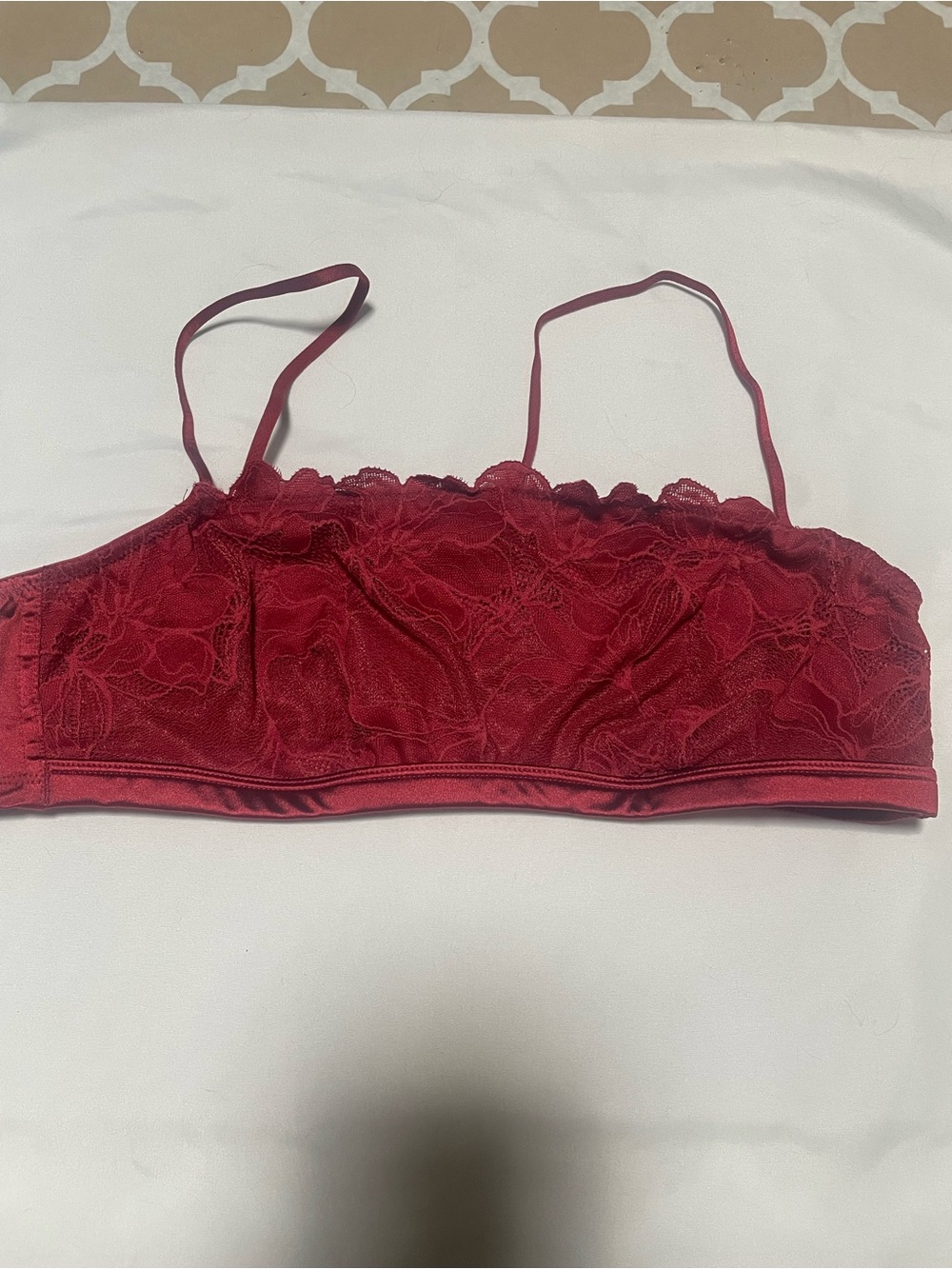 Auden Lace Bralette in Wine Red